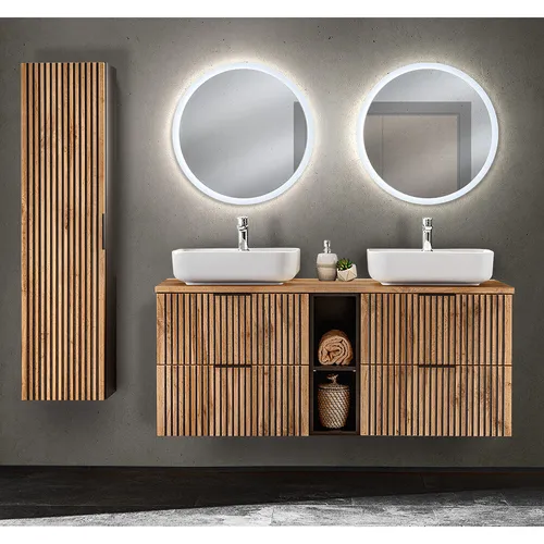 Lomado Badmöbel-Set, Braun, 191x200x47 cm