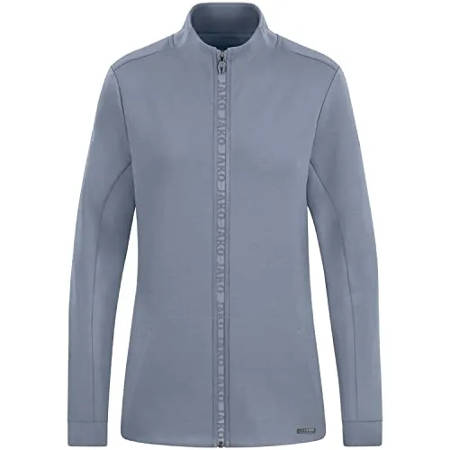 Jako Jacke Pro Casual smokey blue 34 - Funktionsjacke für Damen aus weichem Soft-Doubleface-Polyester, ideal für Sport und Freizeit. Mit praktischen Seitentaschen und einem sportlichen Schnitt für optimalen Tragekomfort.
