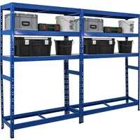 PROREGAL® Schwerlastregal MegaDeal 2x Reifenregal Tiger, 180x130x50cm - Schwerlastregal für bis zu 24 Reifen, einfach montierbar ohne Schrauben, ideal für die Lagerung von Sommer- und Winterreifen in Garage oder Werkstatt.