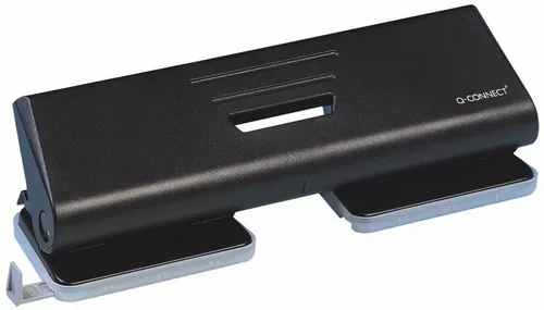 Connect Locher Doppellocher 16 Blatt Stanzleistung mit Anschlagschiene schwarz