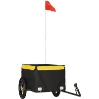 vidaXL Fahrradanhänger Schwarz-Gelb 30 kg