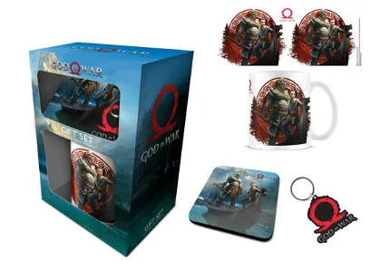 Geschenkset (Tasse, Untersetzer & Schlüsselanhänger) - God of War (NEU & OVP!)