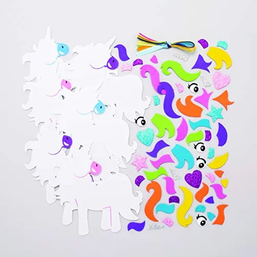 Baker Ross AT310 Einhorn Mix & Match Dekorationsset, 6er-Pack, kreative Figuren zum Kombinieren und Basteln
