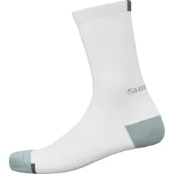 SHIMANO Klassische Fahrradsocken - PERFORMANCE - Weiß 36-40 - Sonstiges Fahrradzubehör, atmungsaktive und bequeme Radsocken für optimalen Komfort auf langen Fahrten mit Fußgewölbestütze für stabiles Treten.