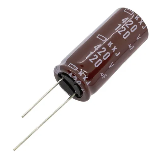 Elko Kondensator Radial 120µF 420V 105°C 18x40mm EKXJ421ELL121MM40S 120uF