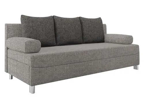 Mirjan24 Schlafsofa Dover - Vielseitiges Sofa mit Bettkasten und Schlaffunktion - Sofas & Couches mit großzügiger Schlaffläche von 192x133 cm, inklusive Kissen-Set. Ideal für Gäste und platzsparend mit Bettkasten. Montageservice nicht enthalten.