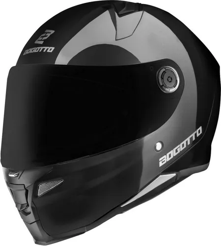 Bogotto FF110B Helm, schwarz, Größe XL für Männer - Motorradhelm mit kratzfestem Visier und Pinlock-Vorbereitung, ideal für sicheren Fahrspaß bei jedem Wetter.