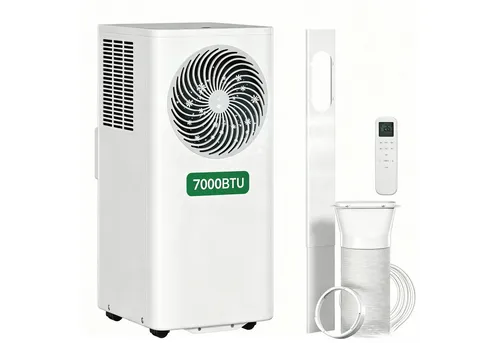 Rolipo Mobiles Klimagerät 7000BTU 4-in-1 für bis zu 26m² - Praktisches 4-in-1 Klimagerät für Kühlung, Ventilation, Entfeuchtung und Schlafmodus. Ideal für Wohnräume bis 26 m², mit 7000 BTU Kühlleistung und 36 L Entfeuchtungsrate pro Tag.