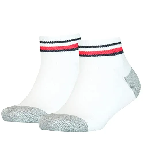 Tommy Hilfiger Iconic Kids' Sports Quarter Socks (2 pack) in weiß von Tommy Hilfiger