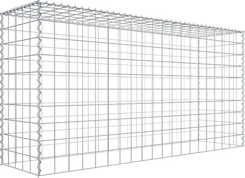 Steinkorb-Gabione eckig 200 x 100 x 50 cm - Dekorative Zäune mit 4mm starkem Gitter und Zink-Alu-Beschichtung für hohe Stabilität und Langlebigkeit, ideal für kreative Gartenprojekte.