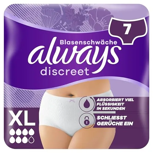 Always Discreet Inkontinenz XL Höschen Plus für Frauen