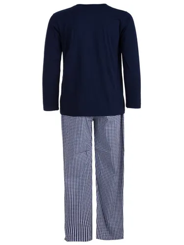 Henry Terre Schlafanzug Pyjama Set Langarm - Karo