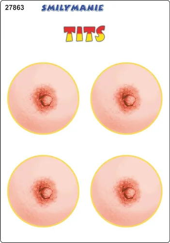 Aufkleber Smily Tits 4er-Set 150 x 105 mm  Sticker Autocollant