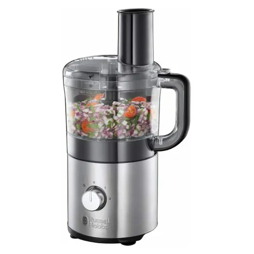 500W Compact Home Elektrischer Gemüseschneider - Küchenmaschine mit 1,2L Kapazität und 2 Geschwindigkeitsstufen, ideal zum Klein schneiden und Raspeln. Spülmaschinenfeste Teile und Eiscrusher-Funktion für effizientes Kochen.