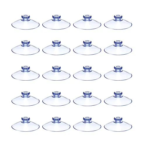LEBQ Kleine klare Kunststoff-Saugnäpfe ohne Haken-20 mm-20 Packungen