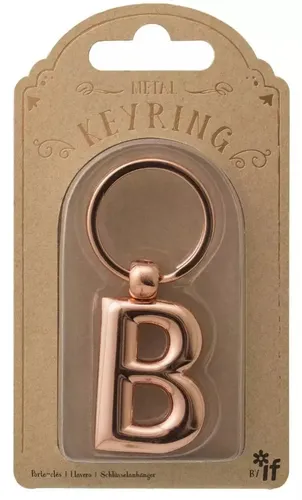 Metalowy brelok do kluczy litera B Keyring IF 5035393473020