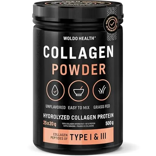 WoldoHealth Kollagen Pulver 500g Typ I & III