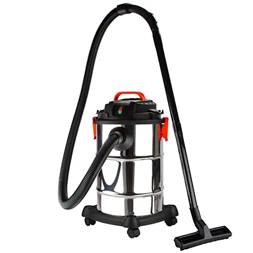 Grafner XXL Edelstahl Nass- und Trockensauger 1200 Watt - Nass- & Trockensauger mit 30 Liter Edelstahlbehälter, extrem starke Saugkraft von 15 kPa und ideal für Haushalt, Werkstatt und Auto-Reinigung.