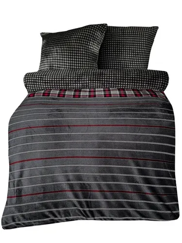 Leonado Vicenti Bettwäsche Winter Teddy Plüsch in grau von Leonado Vicenti