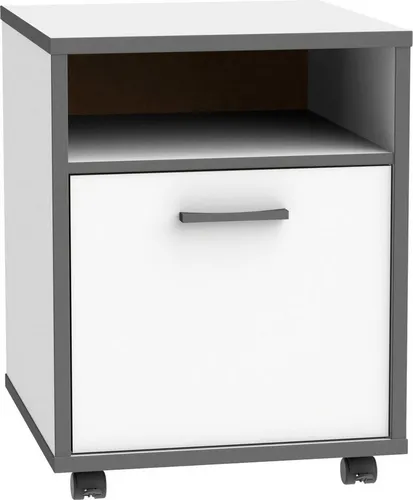 Praktischer Rollcontainer in Grau/Weiß