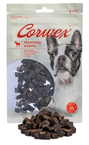 Corwex Trainingswürfel (70g, Pferd) Hundesnacks mit Pferd, Monoprotein, Trainee Snack, getreidefreie Leckerlie fürs Hundetraining