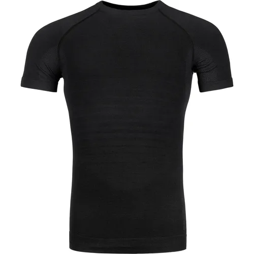 Ortovox 230 Competition Short Sleeve Men Black Raven (L) - Funktionsunterwäsche für sportliche Höchstleistungen im Winter, mit optimaler Luftzirkulation und Merino-Bodymapping für besten Komfort und Wärme.