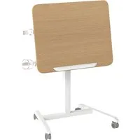 Costway Höhenverstellbarer Beistelltisch mit Rollen - Mobiler Stehschreibtisch mit neigbarer Tischplatte für flexibles Arbeiten. Höhenverstellbar und einfach zu bewegen dank vier Rollen. Ideal für Zuhause oder Büro.