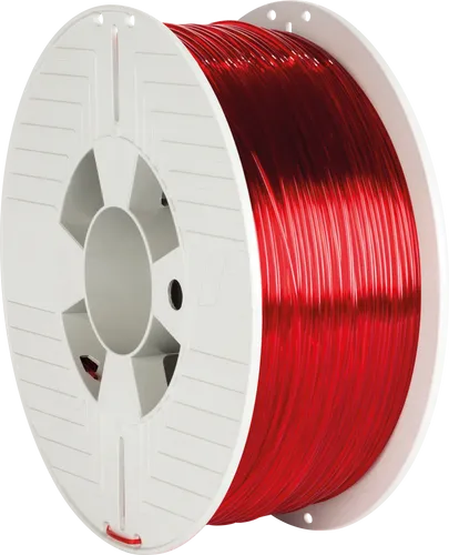 VERBATIM 55054 - PET-G Filament, rot transparent, 1,75 mm, 1 kg