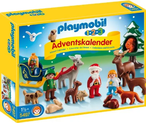 PLAYMOBIL 5497 Adventskalender Waldweihnacht - Spielzeug-Adventskalender, für unendlichen Spielspaß und tägliche Abenteuer im Kinderzimmer