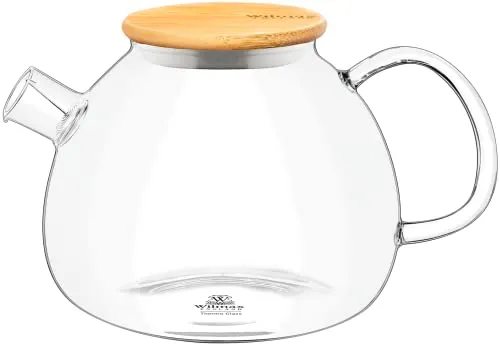 Wilmax Glas Teekanne mit Sieb 1500ml von Wilmax England