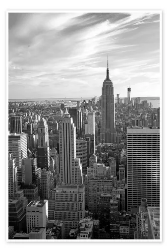 Posterlounge Wandbild Ansicht von Manhattan im Abendlicht, Editors Choice, erhältlich als Poster, Leinwandbild, Wandsticker oder Acrylglasbild