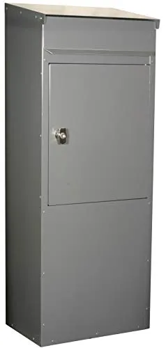 Standbriefkasten EuroTrend 855 - großer Einwurf silbergrau - Briefkasten mit extra großem Einwurf (320 x 80 mm) für Ordner, ideal für Kanzleien und Labors. Hohe Sicherheit durch abschließbare Konstruktion und Bodenmontagesystem.