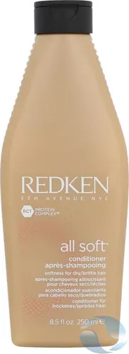 Redken All Soft Conditioner 300 ml - Pflegender Conditioner für trockenes und widerspenstiges Haar, angereichert mit Argan-Öl für seidig-weiche Ergebnisse und ideale Pflege für farbbehandeltes Haar.