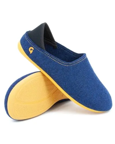 Gottstein Filzhausschuh Wool Slip-On - Rutschfeste Gummisohle für Damen & Herren - Hausschuhe aus 100% Schurwolle, gefertigt in Österreich. Bequem und rutschfest für sicheren Halt - ideal für gemütliche Stunden zu Hause.