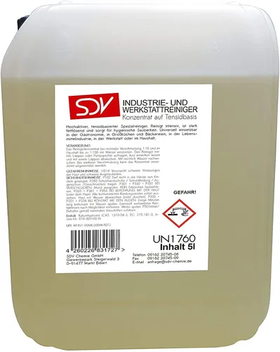 Werkstattreiniger Konzentrat – 5 Liter Kanister für KFZ & Industrie SDV Chemie