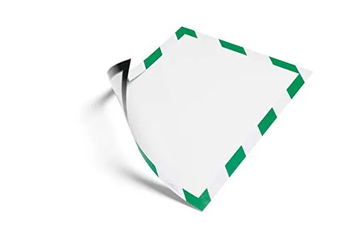 Durable Info-Rahmen Duraframe Security (A4, selbstklebend mit Magnetverschluss) 2 Stück, grün/weiß, 4944131