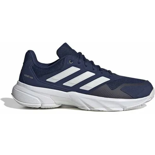 ADIDAS Herren Tennisoutdoorschuhe Courtjam Control 3 - Strapazierfähiger Tennisschuh für optimale Beweglichkeit auf dem Court. Atmungsaktives Mesh-Obermaterial und abriebfester Zehenbereich bieten Komfort und Schutz. Ideal für blitzschnelle Moves und maximale Leistung.
