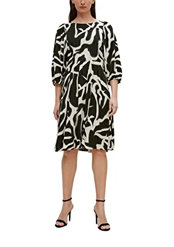 comma Damen Kleid 99c5 Schwarz, 40 EU - Freizeitkleid für Damen mit eleganter Optik und angenehmem Tragegefühl, ideal für vielseitige Anlässe.
