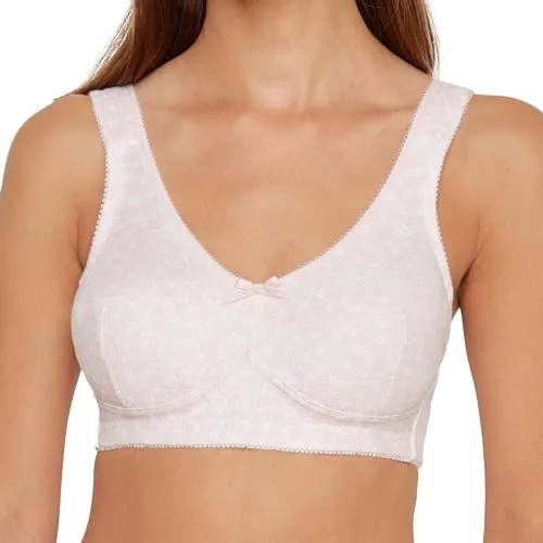 SUSA Damen Standard BH, Rose, Weiß, F80 - Funktionsunterwäsche mit großen, unterstützenden Körbchen und verstärkten Entlastungsträgern für perfekten Halt und maximalen Tragekomfort den ganzen Tag.