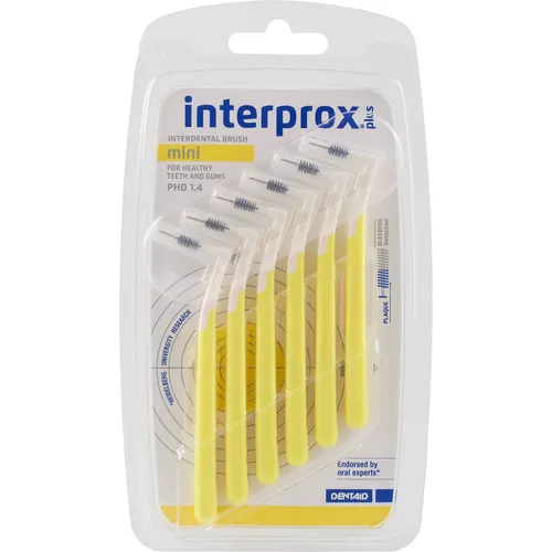 Dentaid GmbH interprox plus Interdentalbürsten 6 Stück, mini, Gelb, PHD 1,4