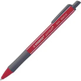 STABILO® Kugelschreiber pointball NatureCOLORS Wildflower, Strichstärke 0,5 mm, Schreibfarbe blau, Schaftfarbe rot, nachfüllbar, 1 Stück 670001