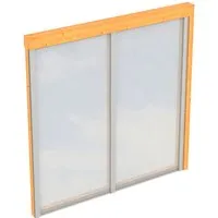 Skan Holz Seitenwand mit Polycarbonatplatten - 205 x 200 cm aus Douglasie - Zubehör für Terrassenüberdachungen, wetterfest und pflegeleicht dank unbehandelter Douglasie, ideal zum Schutz Ihrer Terrasse.