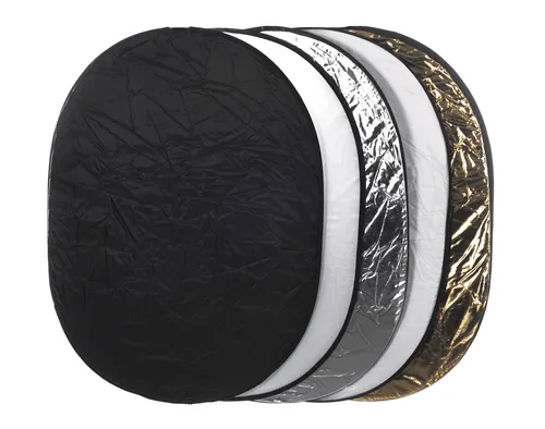 Bresser TR-1 5 in 1 Reflektionsschirm 120x180cm - Vielseitiger 5 in 1 Reflektionsschirm für kreative Lichtgestaltung. Mit Diffusor und verschiedenen Farboptionen für individuelle Lichtstimmungen. Ideal für professionelle Fotografie.