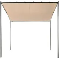 Beliani Garten-Pergola Beige, 282x282 cm von Beliani