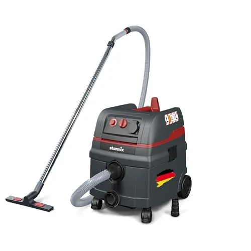 Starmix ISC L-1625 TOP Nass- und Trockensauger - Hochwertiger Baustellensauger (1600 Watt, 25 L) mit automatischer Filterabreinigung für längere Filterstandzeiten und konstant hohen Luftstrom. Ideal für Industrie und Handwerk.