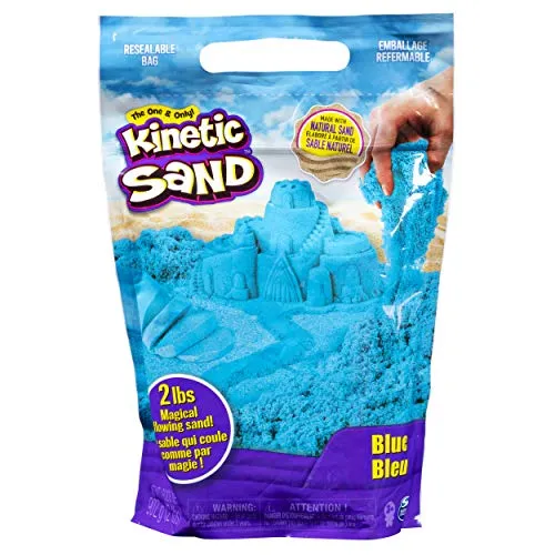 Kinetic Sand Beutel mit magischem Indoor-Spielsand aus Schweden, 907 g, blau, ab 3 Jahren