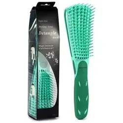 BESTOOL Haarbürste Lockenbürste für Naturhaar - Die BESTOOL Lockenbürste für Afro Haare 3a bis 4c entwirrt sanft und effektiv. Ergonomischer Griff und 8 flexible Arme reduzieren Haarschäden um 80 %. Ideal für schnelles und einfaches Styling von lockigen Haaren.
