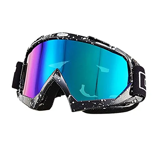 Nicole Knupfer Skibrille Motorradbrillen Schutzbrille,Winter Schnee Sport Snowboardbrille,Skibrille Für Damen Und Herren Jungen Und Mädchen (Schwarz)