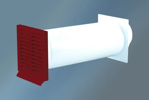 Quellmalz Mauerkasten Rückstauklappe Ziegelrot 150 mm - Praktischer Abluft Mauerkasten mit Rundanschluss für einfache Wandmontage. Robustes Kunststoffmaterial in Ziegelrot für eine ansprechende Optik und langlebige Nutzung.