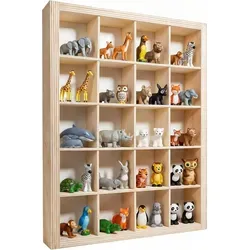 Creative Deco Setzkasten Holz mit 20 Fächern – 35 x 26 x 5,5 cm